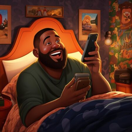 big black guy on bed meme